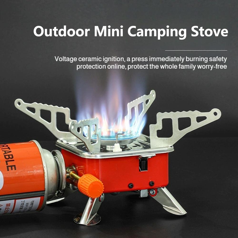 Camping Cooking Wood Stove - Портативная складная ветрозащитная газовая плита для