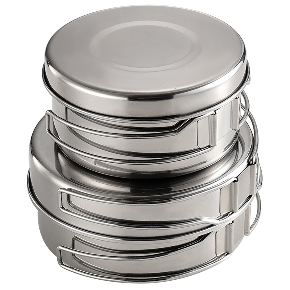 Camping Cooking Frying Pan - Набор походной посуды из нержавеющей стали,