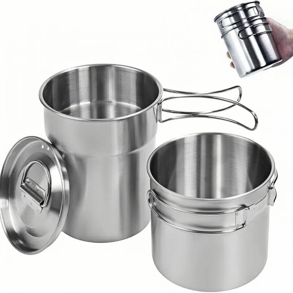 Camping Cooking Pot With Lid - Складные походные кружки и чашки, походный