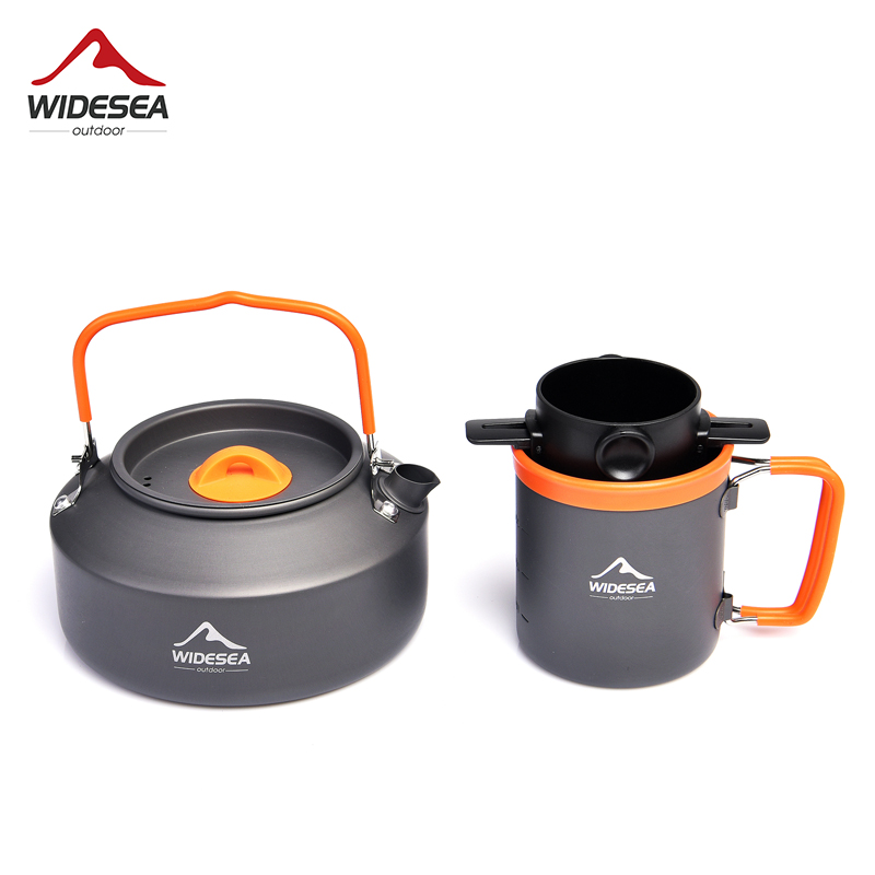Camping Cooking Set With Kettle - Набор посуды для кофе, кружки, чайника,
