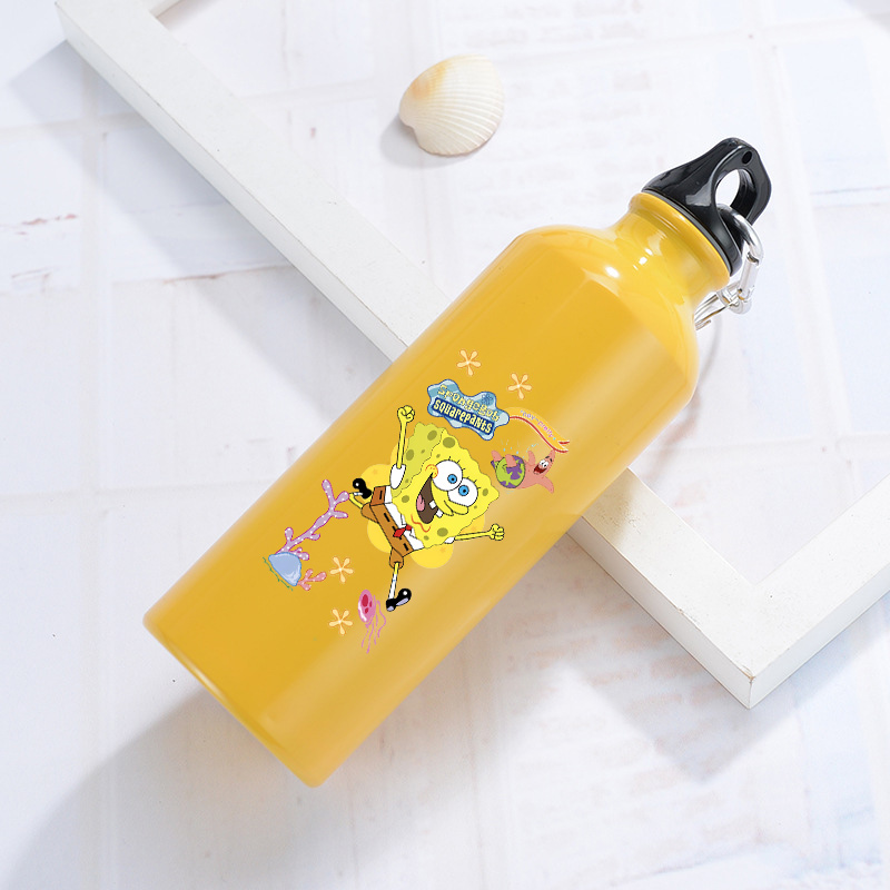 Camping Cooking Tin - Алюминиевая бутылка для воды SpongeBob, желтая,
