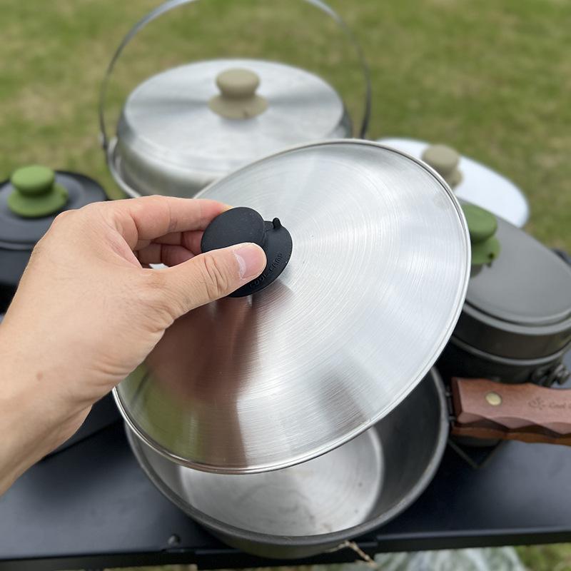 Camping Cooking Pot With Lid - Силиконовая ручка-присоска для крышки кастрюли, 4,9