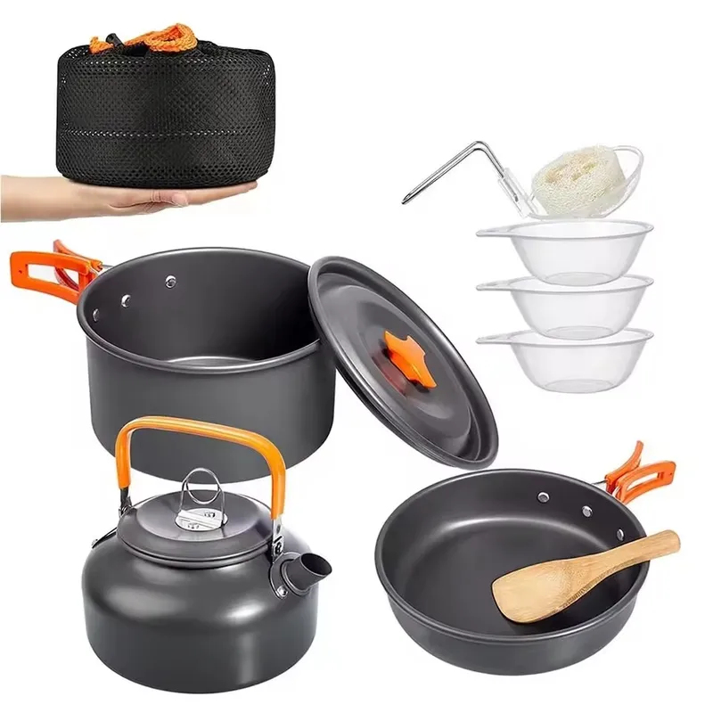 Camping Cooking Set With Kettle - Набор для кемпинга из алюминиевого сплава,