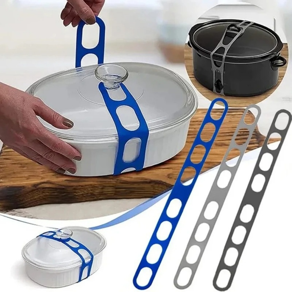 Camping Cooking Pot With Lid - Универсальный держатель для крышек, силиконовая эластичная