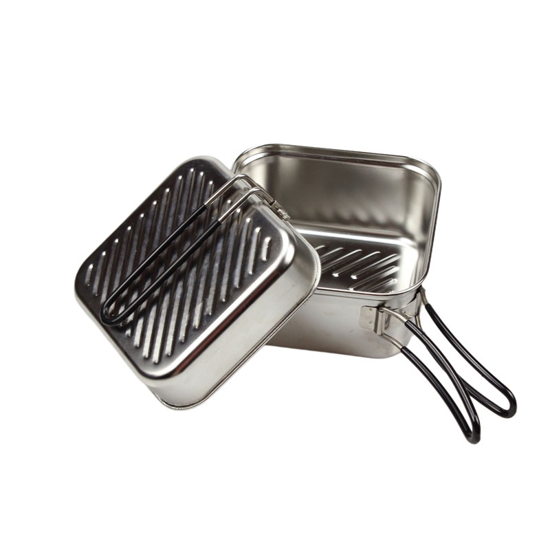 Camping Cooking Frying Pan - Набор походной посуды из нержавеющей стали