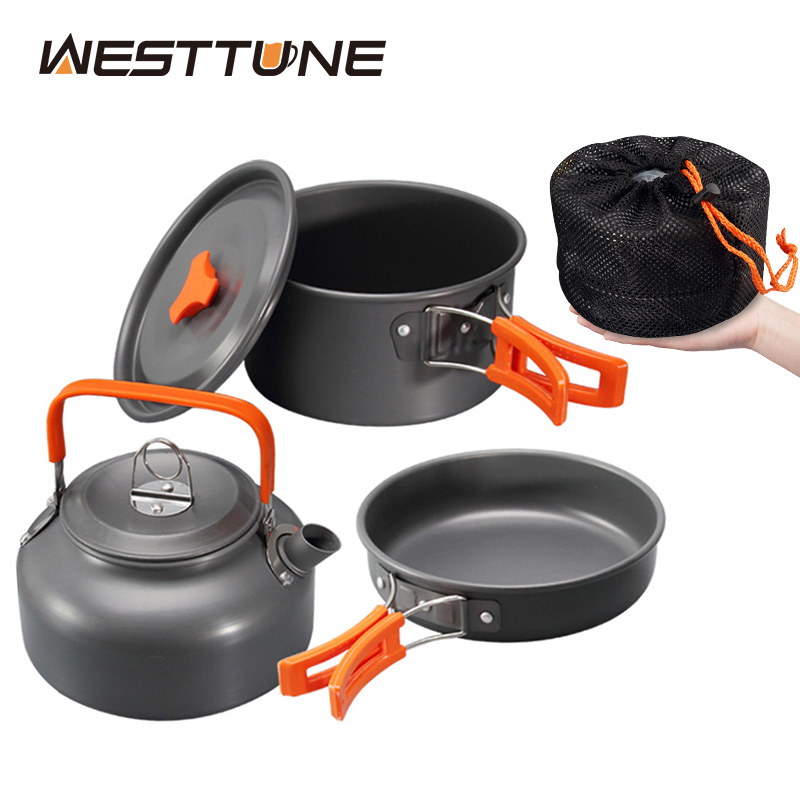 Camping Cooking Utensils Kit - WESTTUNE набор посуды для кемпинга, алюминиевый