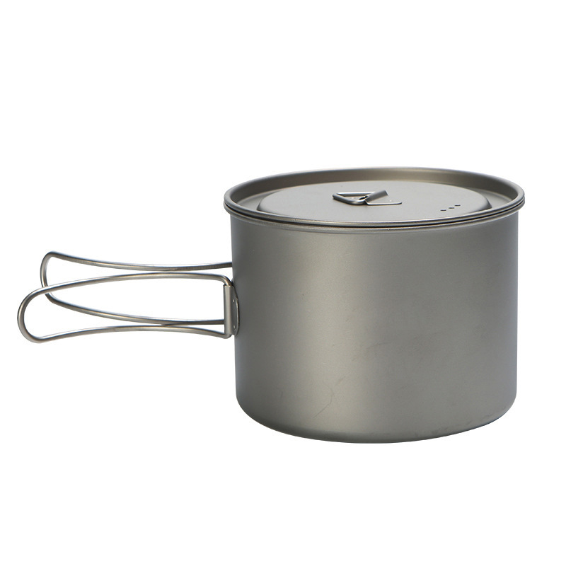 Camping Cooking Utensils Kit - Титановый кастрюля для пикника, 750 мл,