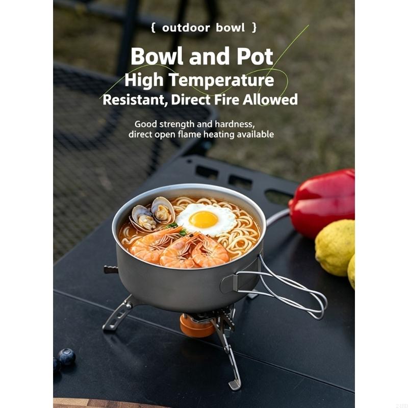 Camping No Cooking Meals - Металлическая походная миска с проволочной ручкой,