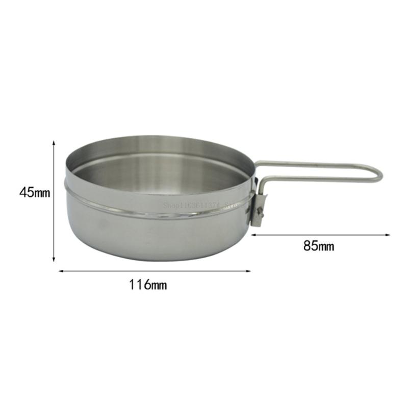 Camping No Cooking Meals - Глубокая походная кастрюля с крышкой, металлическая