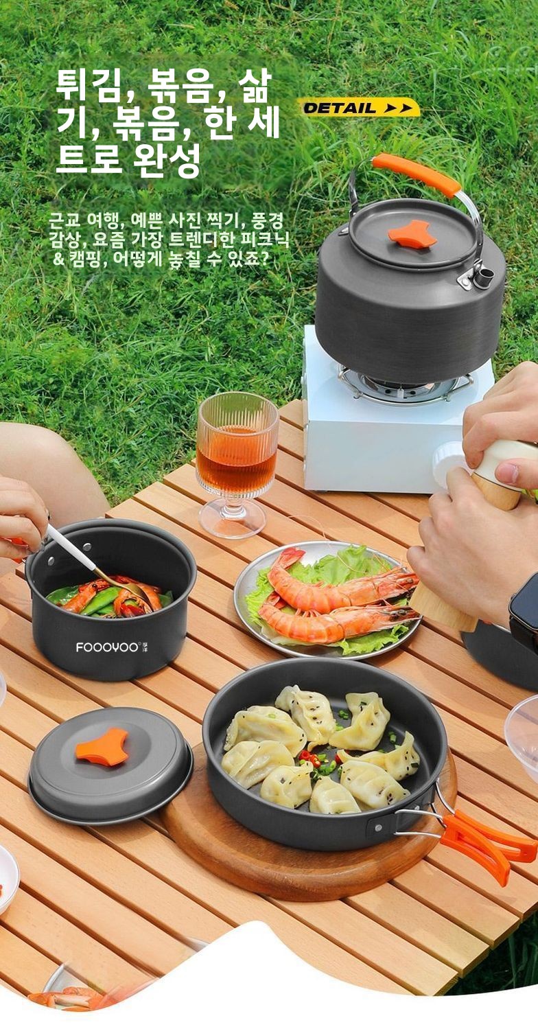 Набор походной посуды для кемп – обзор и цена Camping Cooking Set With Kettle
