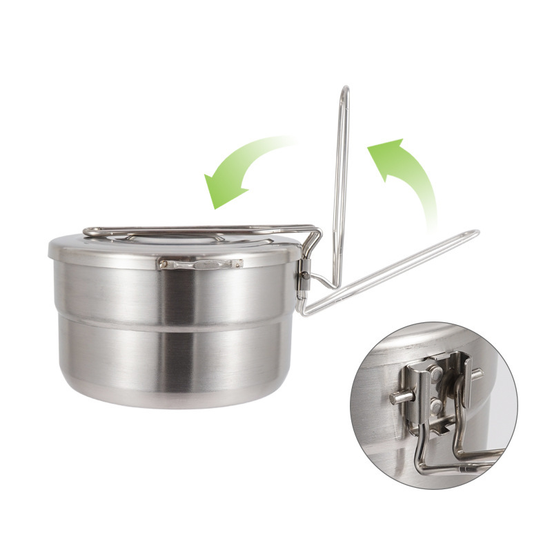 Уличная кастрюля из нержавеюще – обзор и цена Camping Cooking Pot With Lid