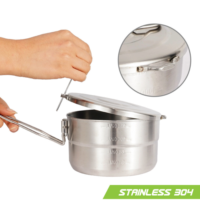 Уличная кастрюля из нержавеюще – обзор и цена Camping Cooking Pot With Lid