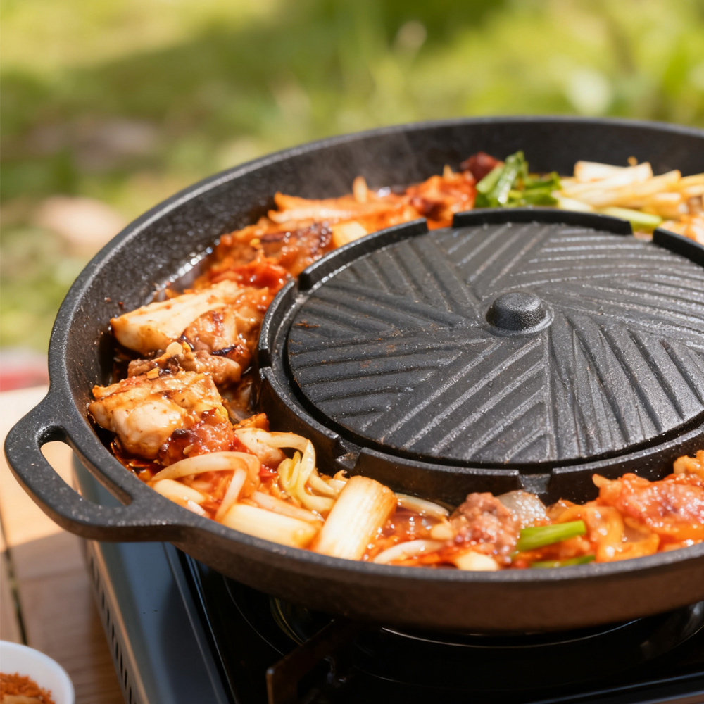 KOSUN корейская сковорода-грил – обзор и цена Camping Cooking Grill