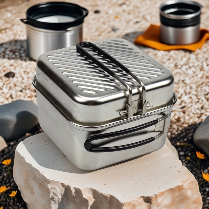Набор походной посуды из нержа – обзор и цена Camping Cooking Frying Pan