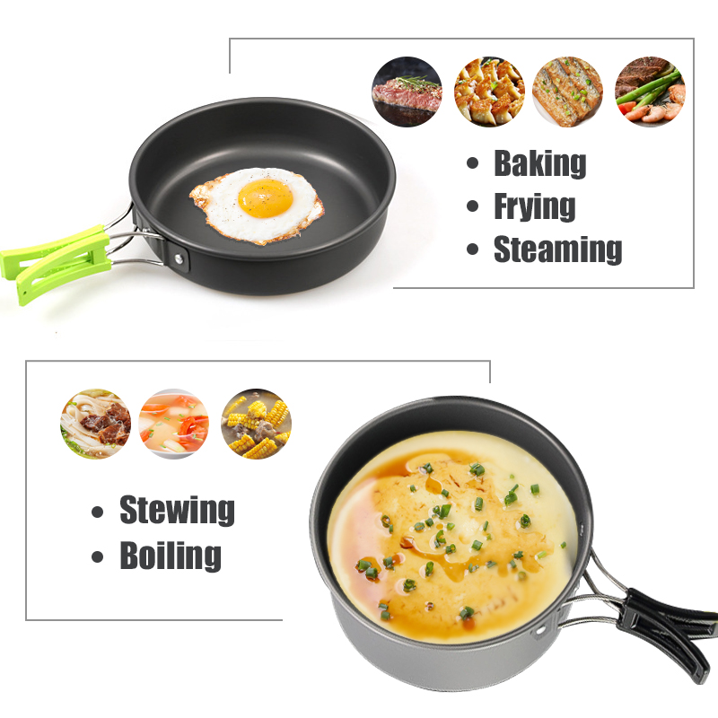 WESTTUNE набор посуды для кемп – обзор и цена Camping Cooking Utensils Kit