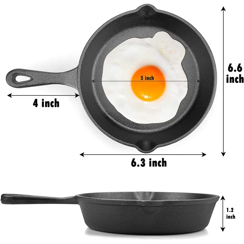 6-дюймовая чугунная сковорода  – обзор и цена Camping Cooking Frying Pan