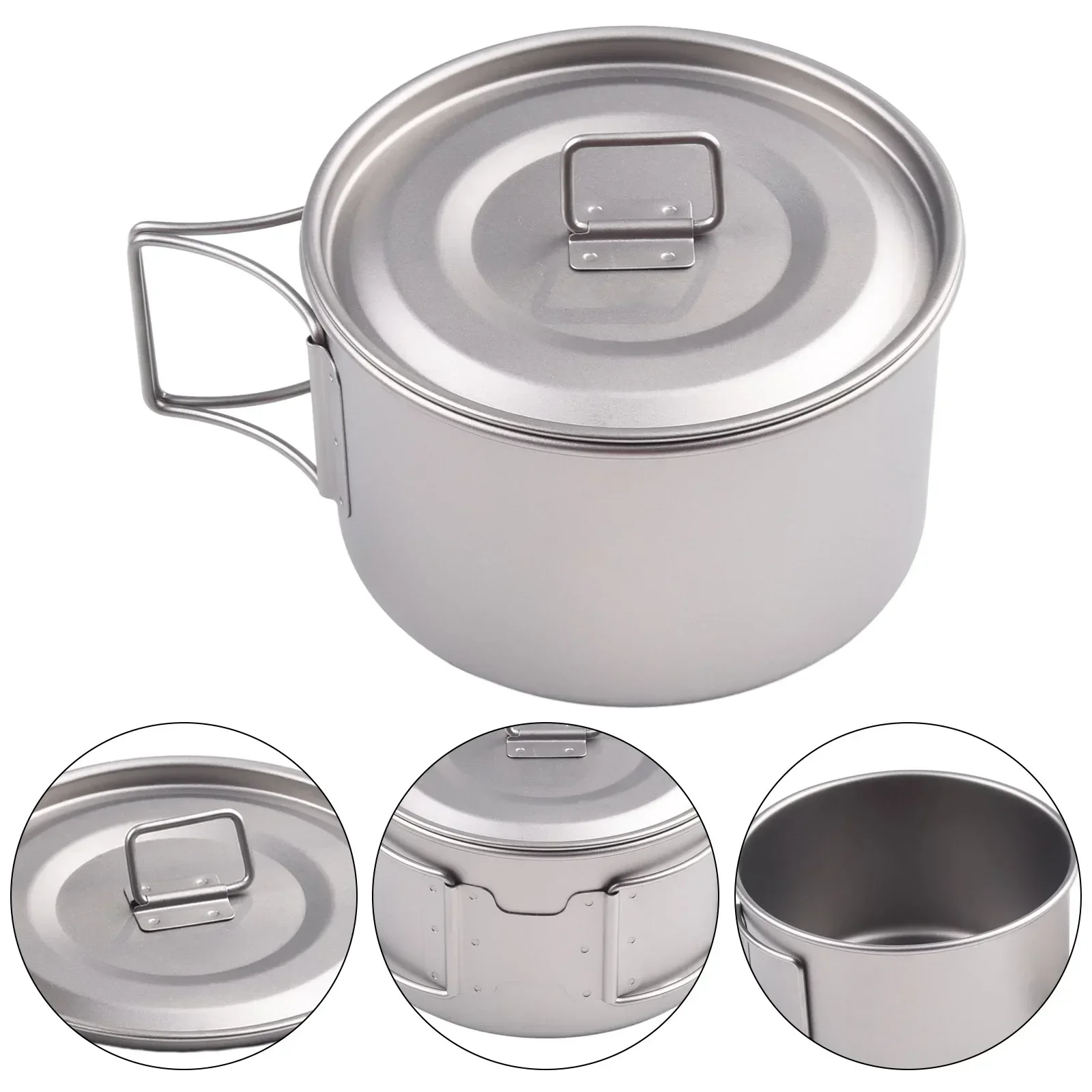 Титановая миска со складной ру – обзор и цена Camping Cooking Pot With Lid