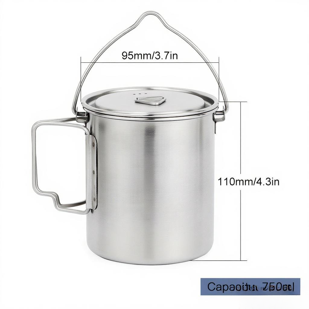 Кружка-термос из нержавеющей с – обзор и цена Camping Cooking Pot With Lid