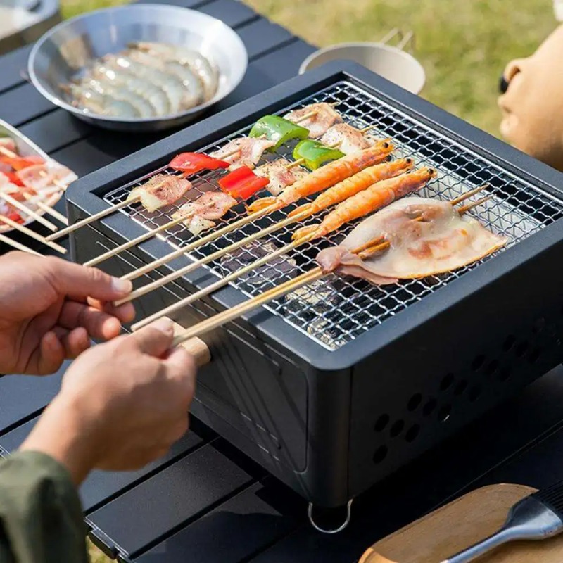 Портативный настольный угольны – обзор и цена Camping Cooking Grill