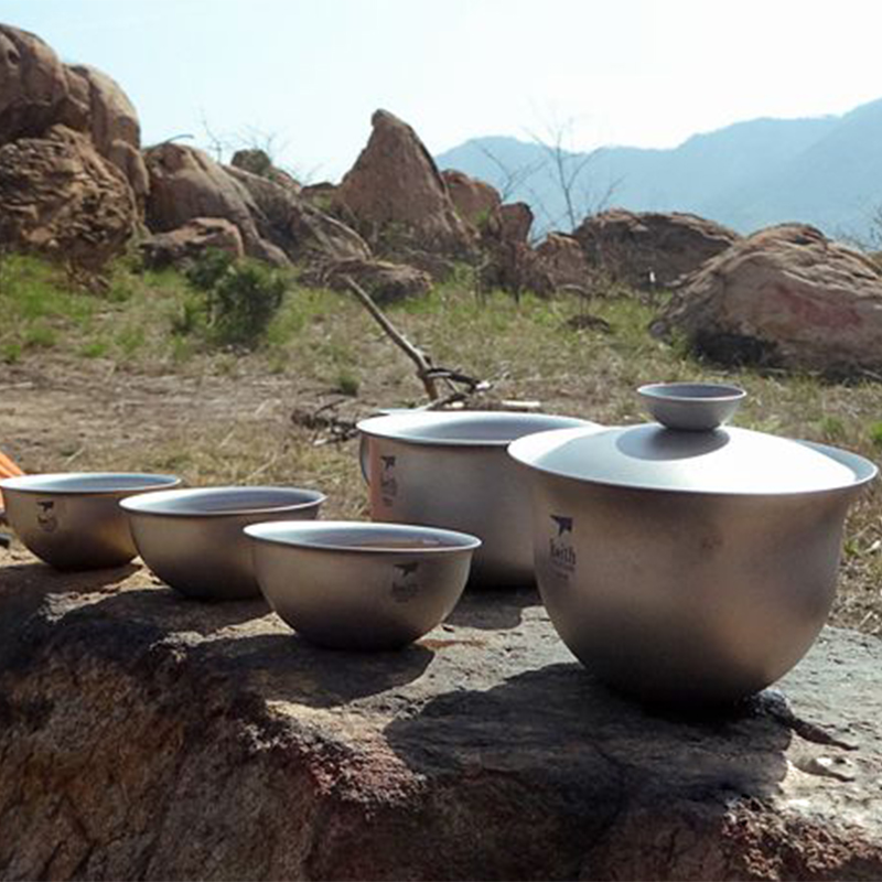 6 шт., портативная посуда для  – обзор и цена Camping Cooking Set With Kettle