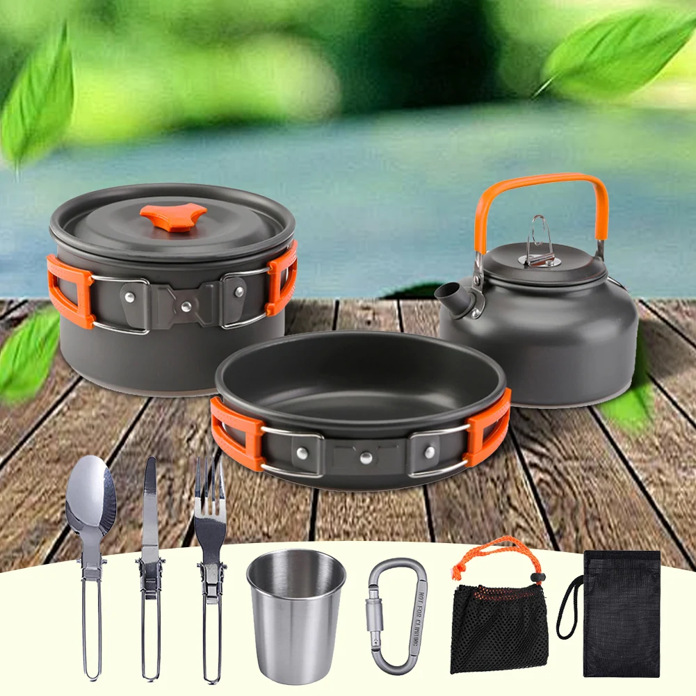Набор походной посуды: чайник, – обзор и цена Camping Cooking Utensils Kit