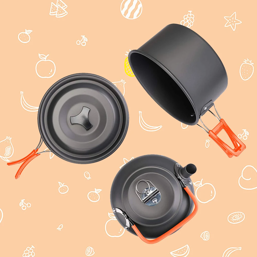Набор походной посуды: чайник, – обзор и цена Camping Cooking Utensils Kit