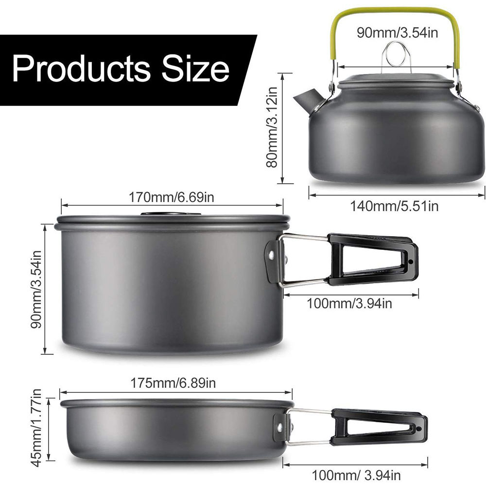 Набор походной посуды из алюми – обзор и цена Camping Cooking Utensils Kit