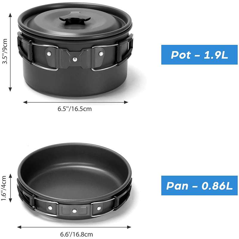 Набор походной посуды для кемп – обзор и цена Camping Cooking Set With Kettle