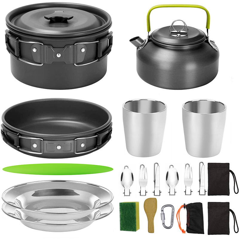 Набор походной посуды для кемп – обзор и цена Camping Cooking Set With Kettle