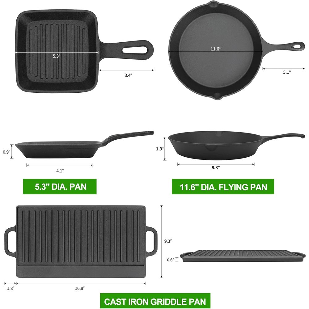 Набор из 8 предметов: чугунная – обзор и цена Vintage Camping Cooking Set